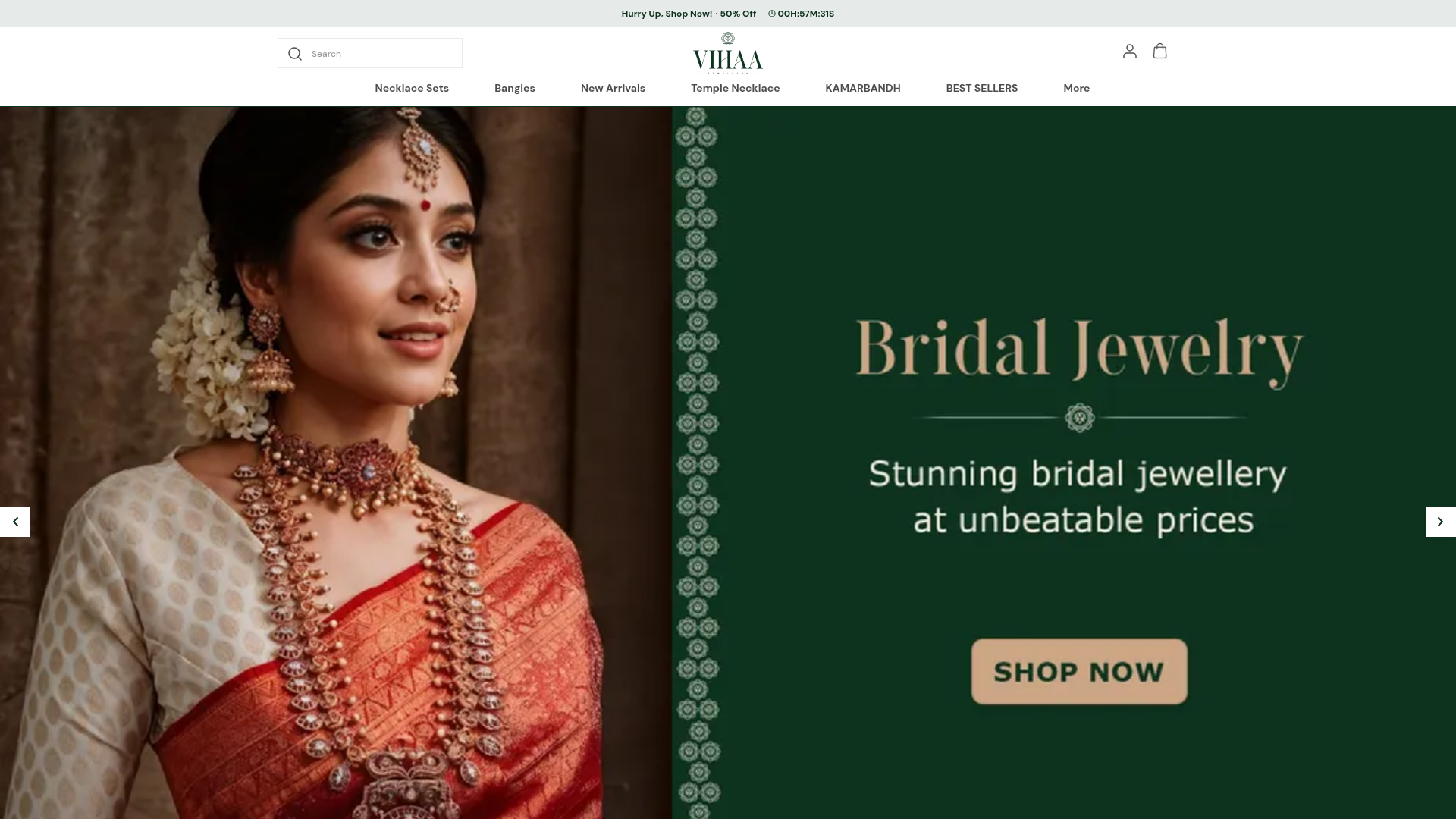 Vihaa Jewellery live store preview